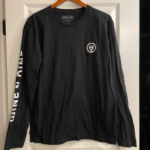 Swag black long sleeve top “Wine N Dine” -L